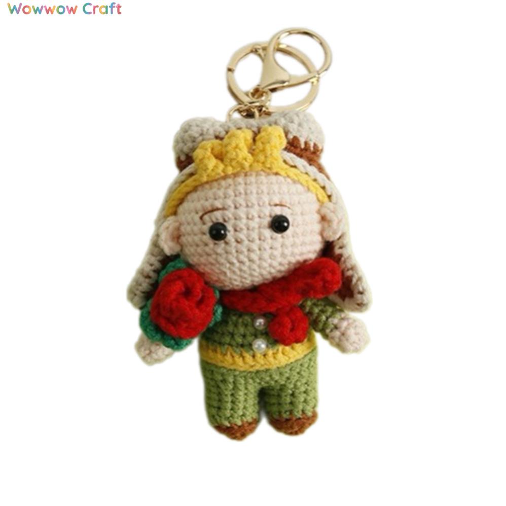 Pendants,Crochet Doll,Cute Little Prince Hand-crocheted Doll Pendant - Hand-crocheted Keychain